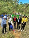 Lãnh đạo HND tỉnh và huyện Nam Trà My tham gia trồng cây xanh tại xã Trà Linh, huyện Nam Trà My