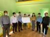Lãnh đạo HND tỉnh và đại diện Tập đoàn Greenfeed Việt Nam trao nhà cho các hộ dân