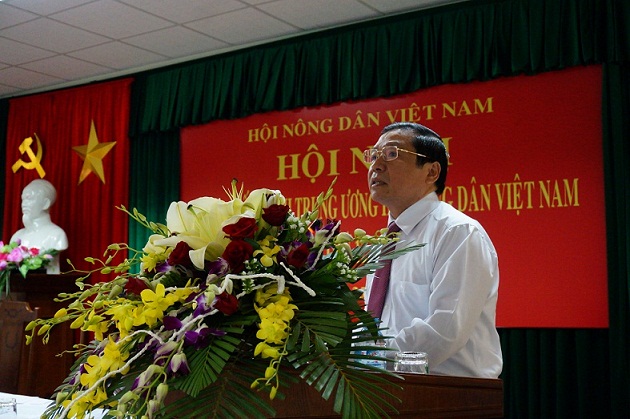 Ông Lại Xuân Môn, Ủy viên Trung ương Đảng, Chủ tịch BCH T.Ư Hội NDVN phát biểu khai mạc Hội nghị.