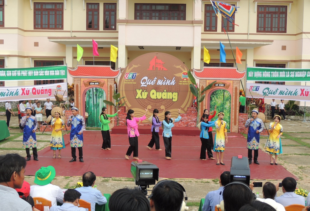 Không gian sân chơi "Quê mình xứ Quảng" ở Tam Phước.