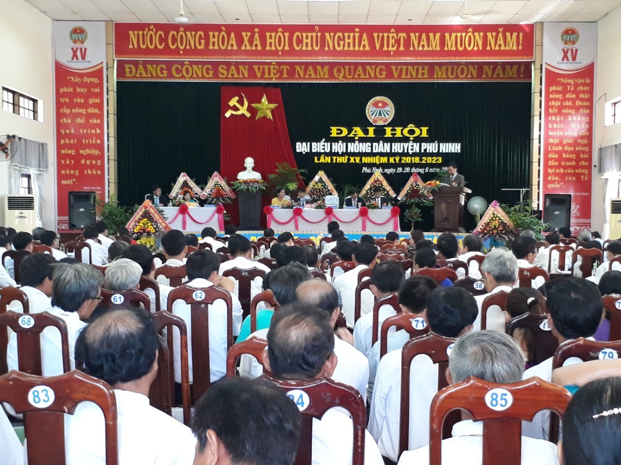 Quảng cảnh Đại hội đại biểu Hội Nông dân huyện Phú Ninh lần thứ XV, nhiệm kỳ 2018-2023
