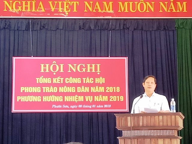 Đ.c Nguyễn Văn Thận, Phó Chủ tịch HND tỉnh phát biểu chỉ đạo hội nghị