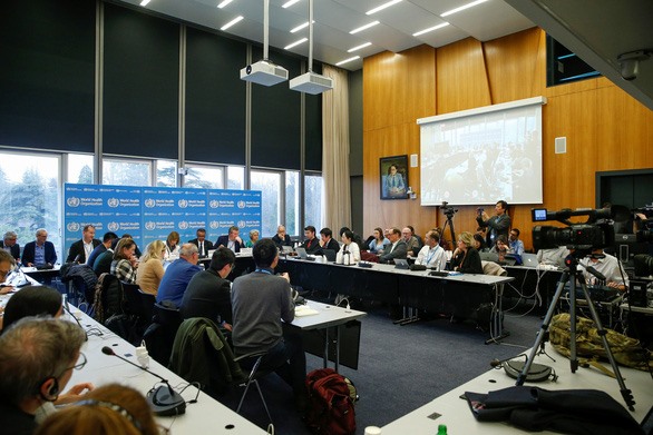 Cuộc họp báo của WHO tại Geneva, Thụy Sĩ, ngày 11.2. Ảnh: Reuters