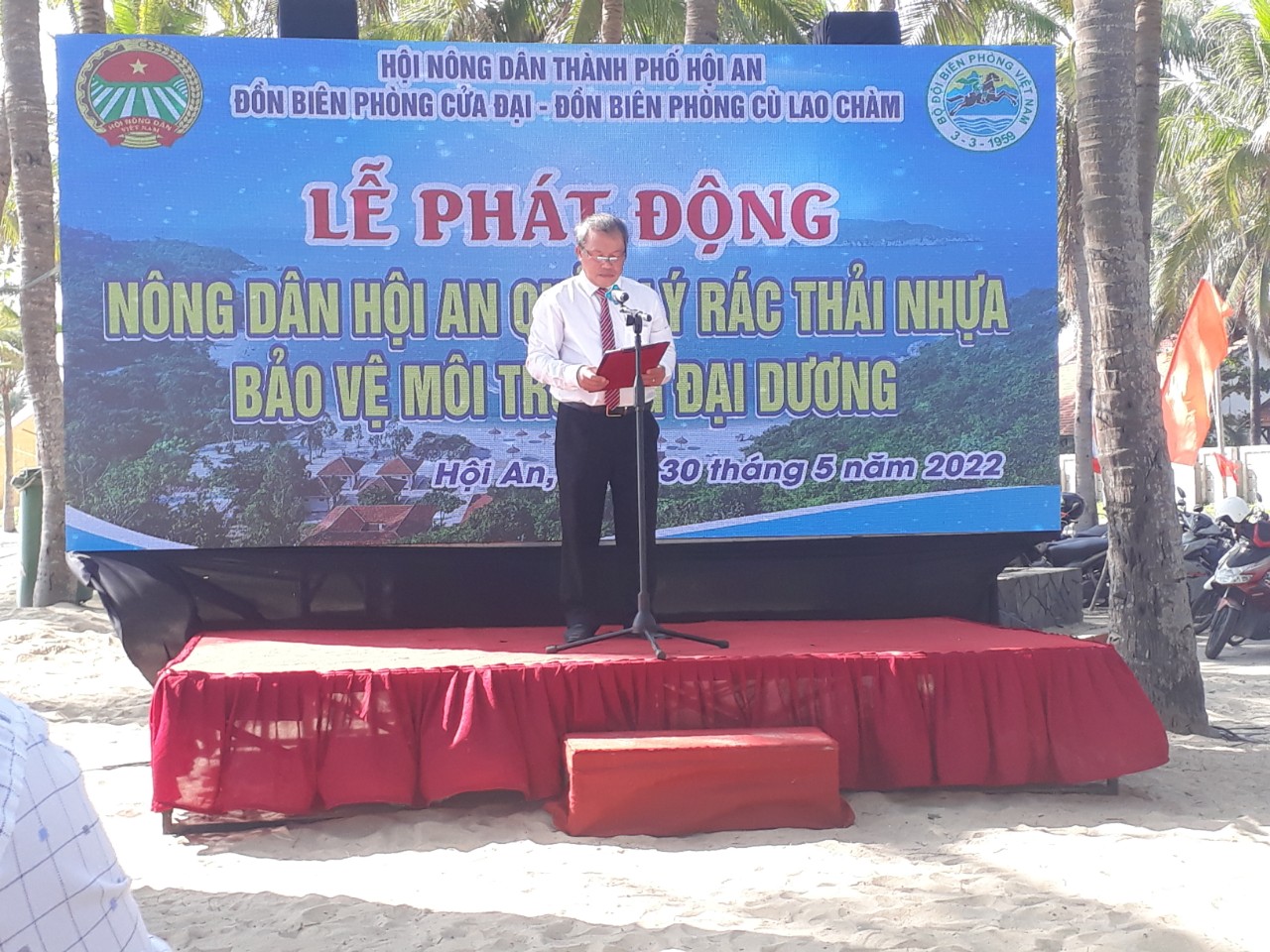 Đ/c Nguyễn Anh - Chủ tịch Hội Nông dân thành phố phát biểu khai mạc