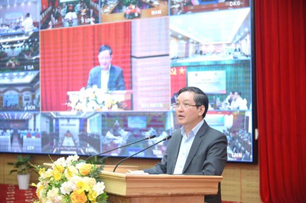 Chủ tịch Hội Nông dân Việt Nam Lương Quốc Đoàn tại Hội nghị lấy ý kiến Luật đất đai sửa đổi