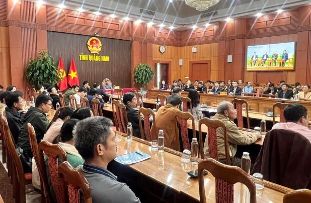 Quang cảnh Hội nghị đối thoại của Thủ tướng với nông dân tại điểm cầu tỉnh Quảng Nam