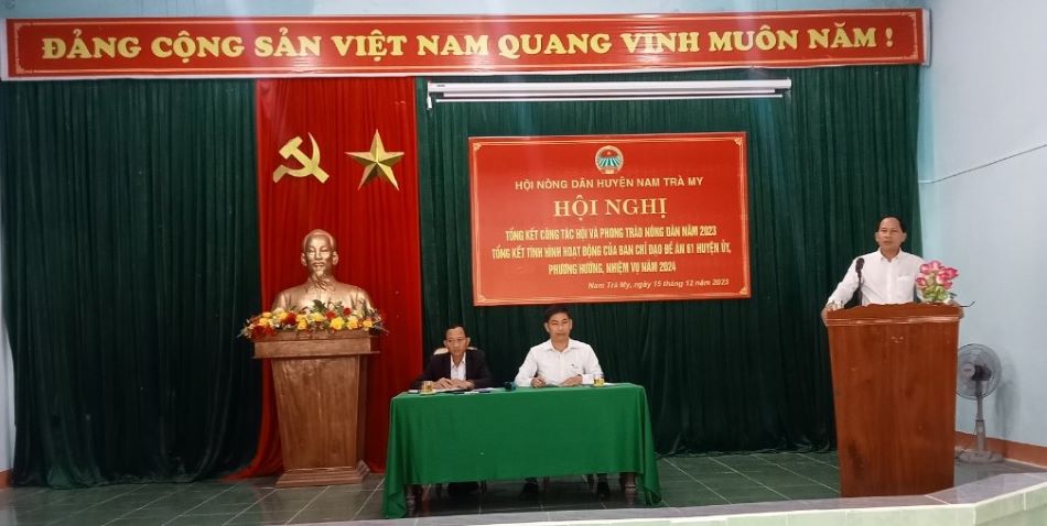 Hội Nông dân huyện Nam Trà My tổ chức Hội nghị tổng kết công tác Hội và phong trào nông dân năm 2023